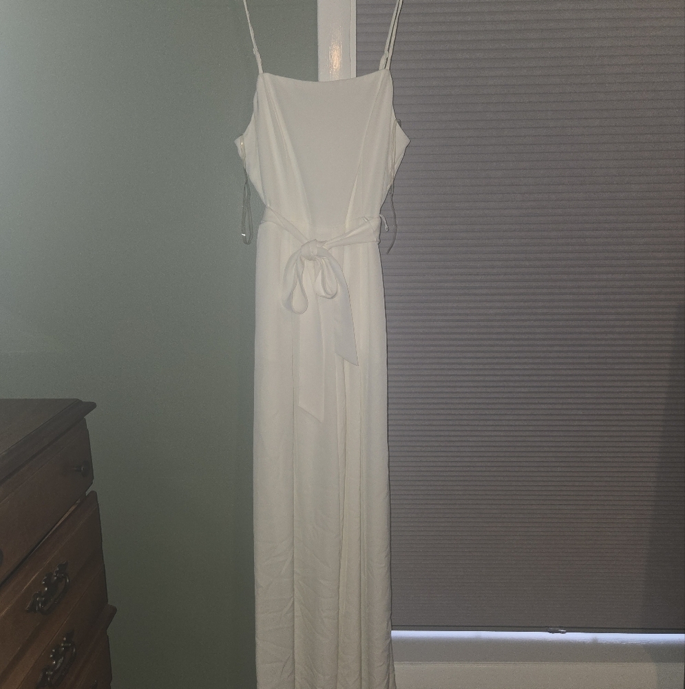 Nine West White Maxi Dress with Belt